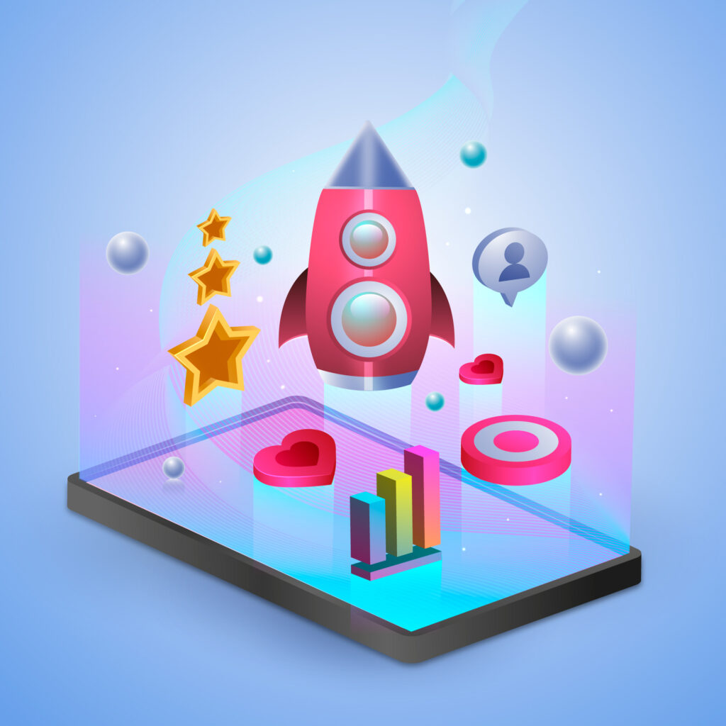 Gradient illustration of creative gamification
