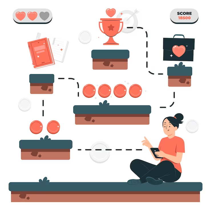 Illustration Gamification concept
